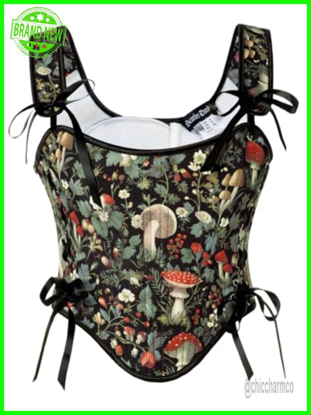 Floral Corset Bustier Top Renaissance Lace Up Boned Waist